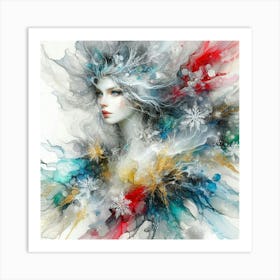 Snow Girl 3 Art Print