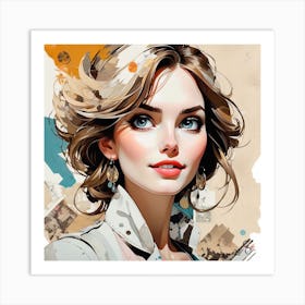 Abstract Portrait Of A Woman Art Print