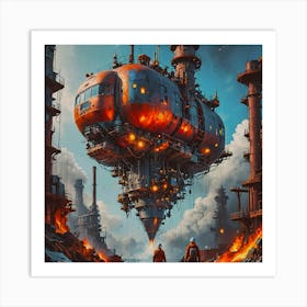 Neo Industrial Skyforge Art Print