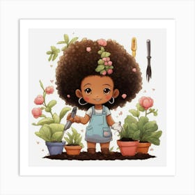 Little Gardener Art Print