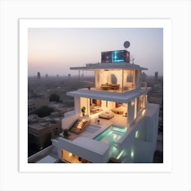 Modern House In Dubai Art Print