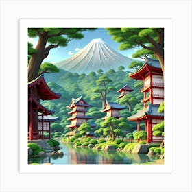 Japanese landscape 6 Art Print