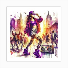Hip Hop Dance Crew 3. Art Print