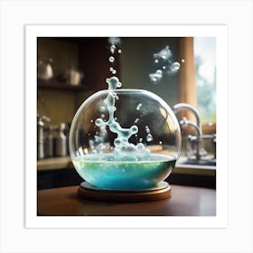 Bubbles In A Glass Bowl Art Print