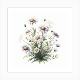 Flowers of Daisies Art Print