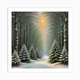 Christmas Forest Art Print