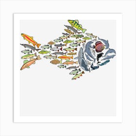 Fish Lover Freediving Underwater Animal Art Print