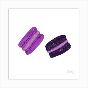 Purple Macarrons Art Print