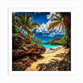 Caribbean Landscape Blending Distinguishable Reality With The Fantastical Uhd Enshrouded In An Us Art Print