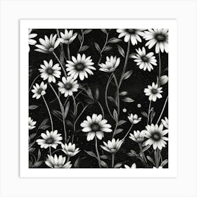 White flowers Art Print