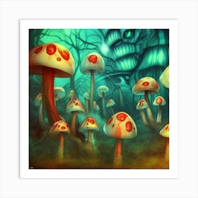 Mushroom Forest Art Print