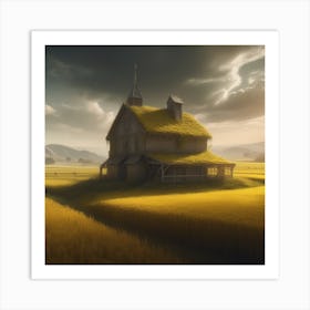 House In The Field 1 Art Print