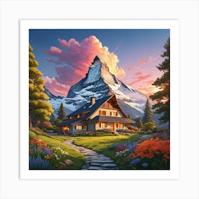 House In The Mountains 2 Art Print