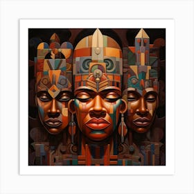 Three African Women 4 Art Print