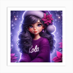 Christmas Girl Art Print