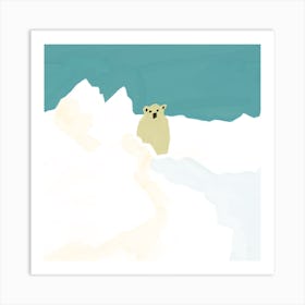 Polar Bear in the Snow Art Print