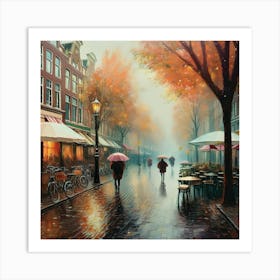 Rainy Day In Amsterdam 12 Art Print