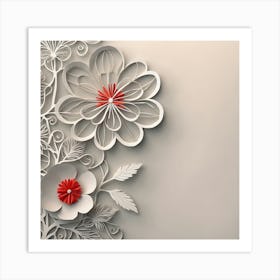 Embossed flower 1 Art Print