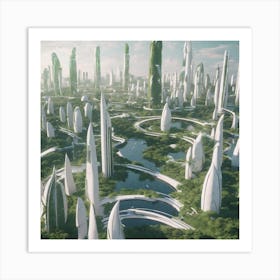 Futuristic City 146 Art Print