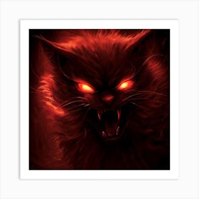 Red Cat Art Print