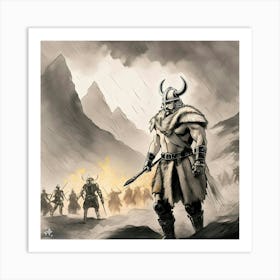 Viking warrior Art Print