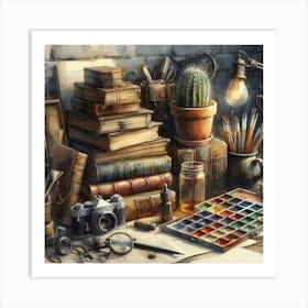 Artist'S Studio books Art Print