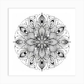 Mandala Flower Art Print