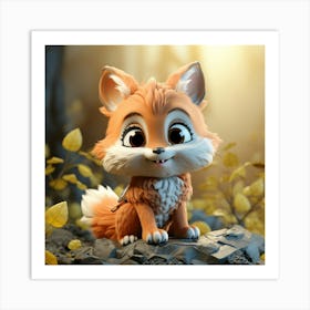 Fox In The Forest Art Print