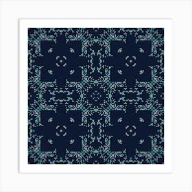 Abstract geometric symmetric mosaic pattern 1 Art Print