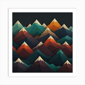 Abstract Mountains 19 Art Print