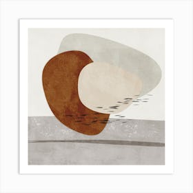 Abstract Painting In Earthly Tones Art Print