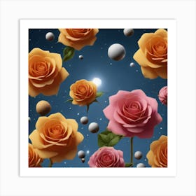 Roses In The Sky Art Print