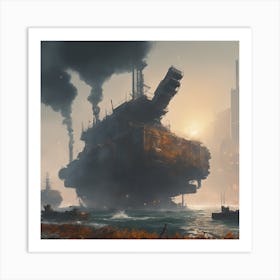 Futuristic Cityscape Art Print