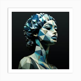 Geometric Greek Woman 04 Art Print