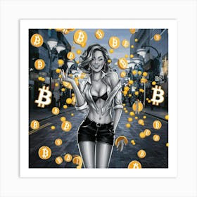 Bitcoin Girl 5 Art Print