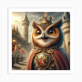 Owl In The Castle Art Print