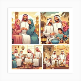 Muslim Family Art Print