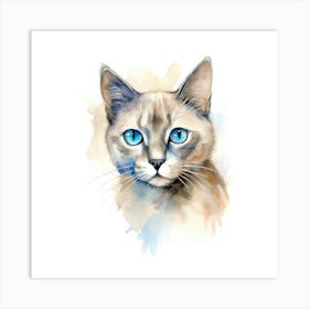 Ukrainian Levkoy Cat Portrait Art Print