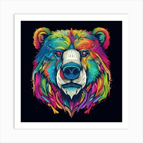 Colorful Bear 4 Poster