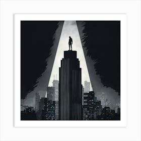 Man On Top Of The Tower Art Print