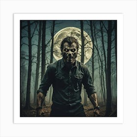 Werewolf In The Woods Art Print