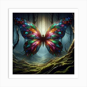 Butterfly In The Forest 16 Art Print