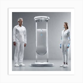 Futuristic Man And Woman 1 Art Print