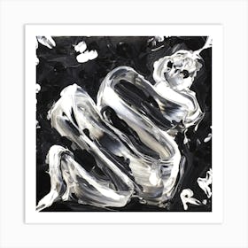 Abstract Little Black Snake Art Print