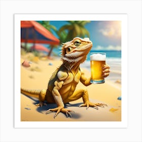 Beach Dragon 1 Art Print