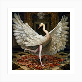 Swan Dance Art Print