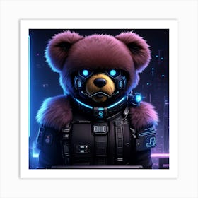 Techno Bear Art Print