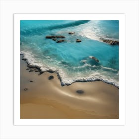 Incoming Tide, White Surf on a Calm Sea 2 Art Print