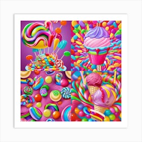 Candy Canes Art Print