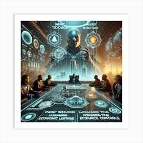 A Sci Fi Themed Scene Showcasing The Iron Ember Gu Economic Leverage Art Print